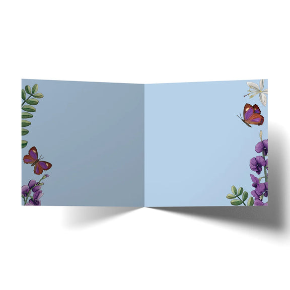 Illustrated sympathy card for expressing condolences after a loss