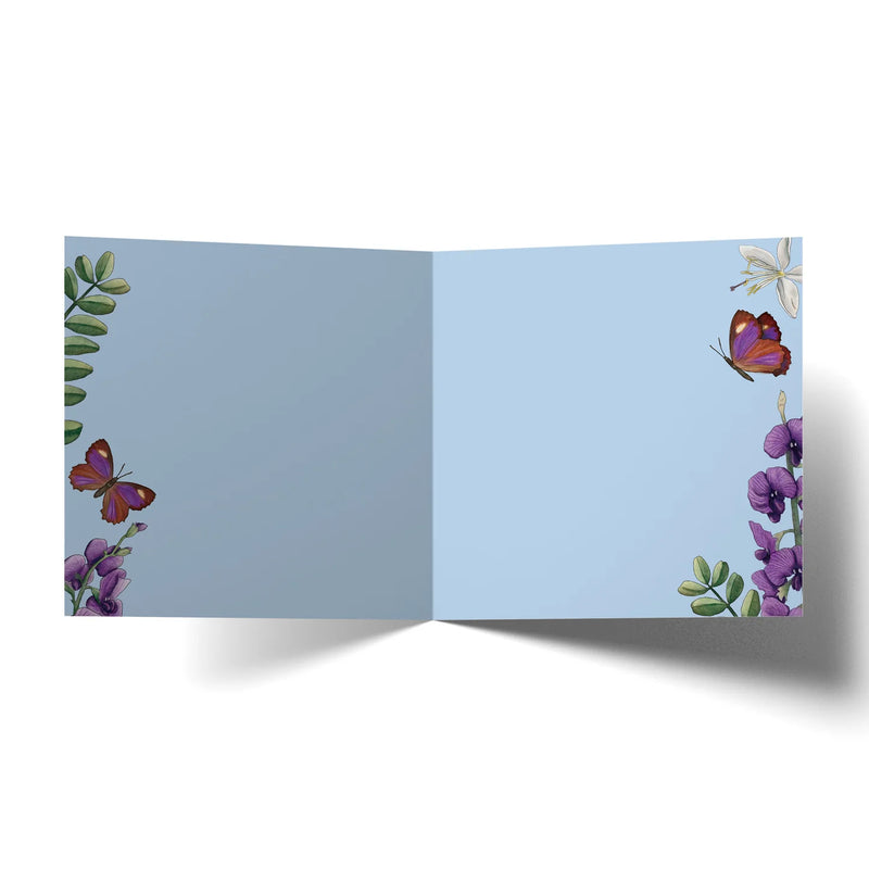 Illustrated sympathy card for expressing condolences after a loss