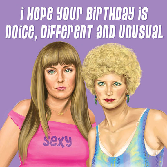 Funny Australian birthday card with noice different and unusual message