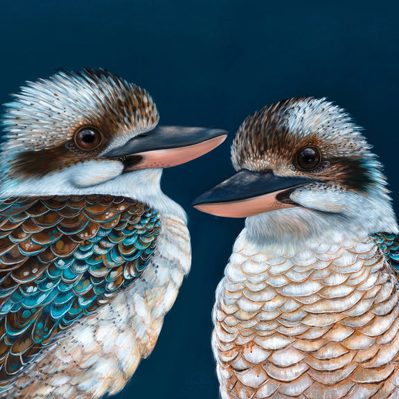 Ollie Kookaburra card featuring Australian native birds