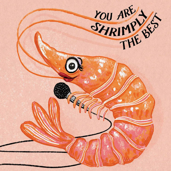 La La Land Shrimply The Best funny greeting card