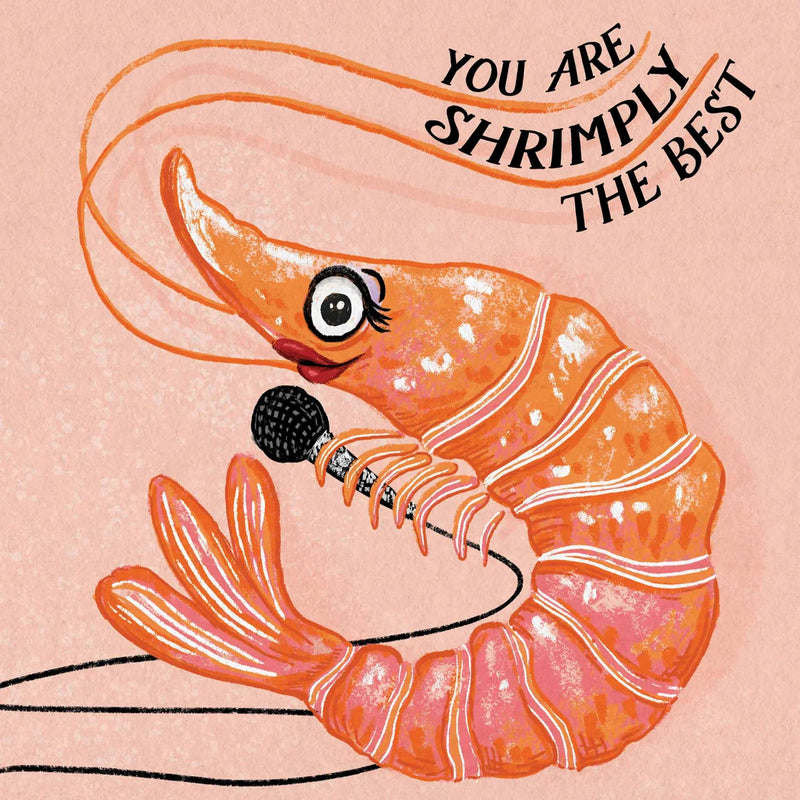 La La Land Shrimply The Best funny greeting card