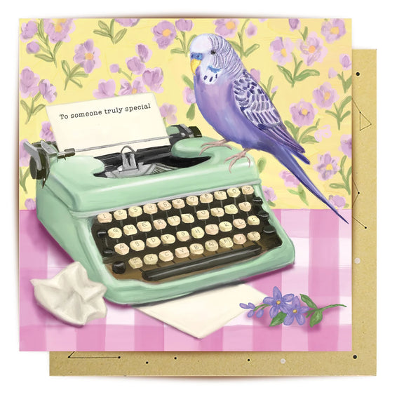 La La Land To Someone Truly Special budgie greeting card