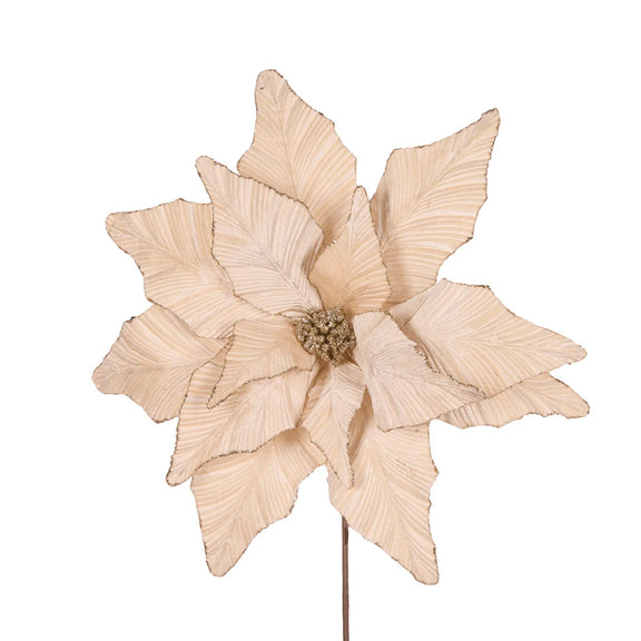 Luxe Champagne Poinsettia Christmas decoration 50cm