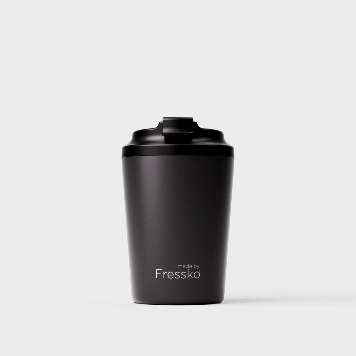 Made by Fressko Ceramic Bino 8oz reusable coffee cup in Coal