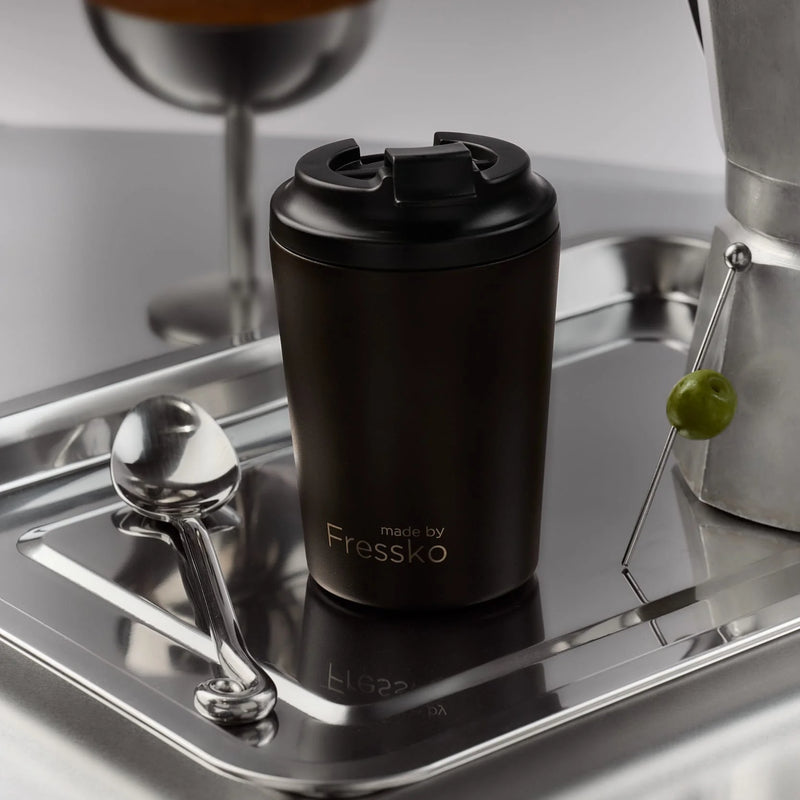 Ceramic Bino 227mL reusable cup with colour-matched Espresso interior