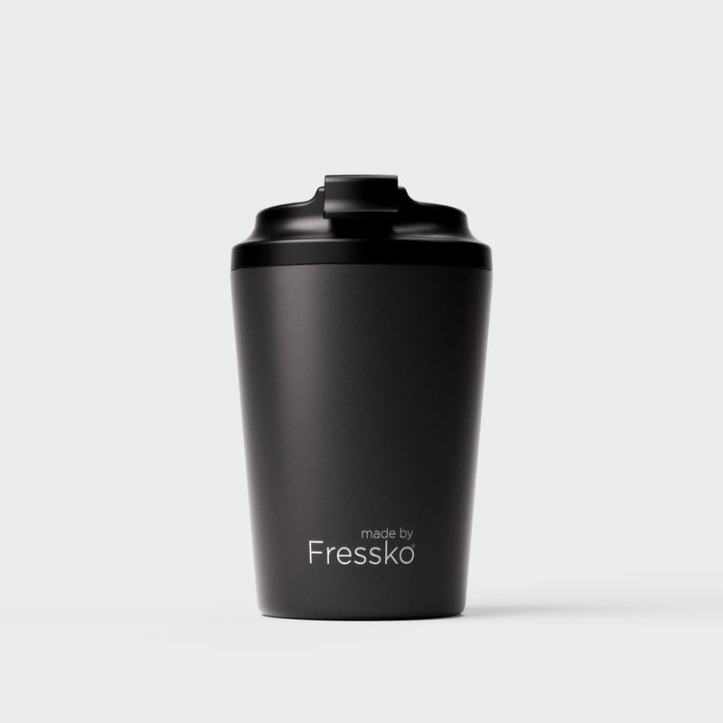 Made by Fressko Ceramic Camino 12oz reusable coffee cup in Coal