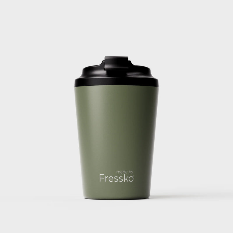 Made by Fressko Ceramic Camino 12oz reusable coffee cup in Khaki