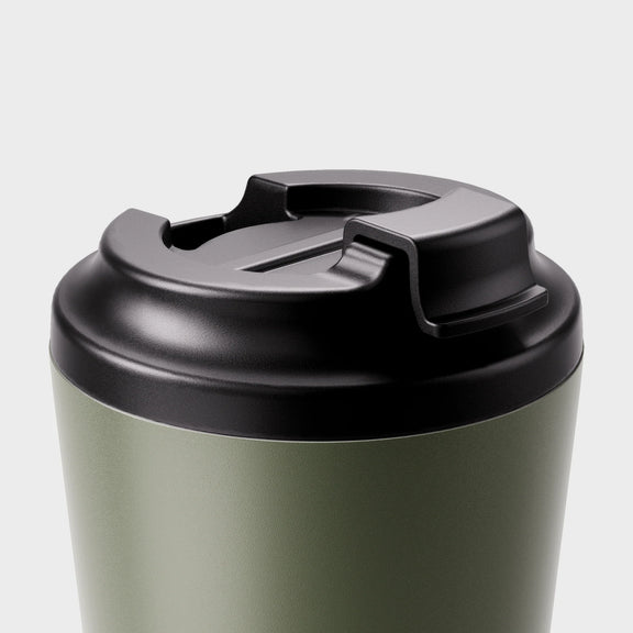 Made by Fressko insulated coffee cup with click-back lid