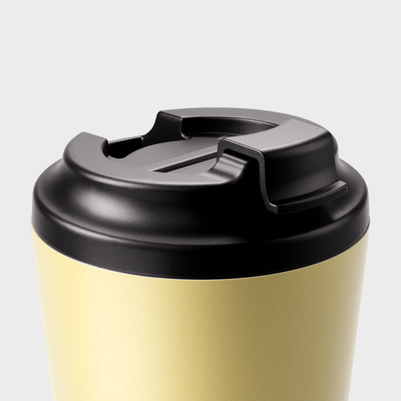Ceramic Camino 340mL reusable cup with colour-matched Limoncello interior