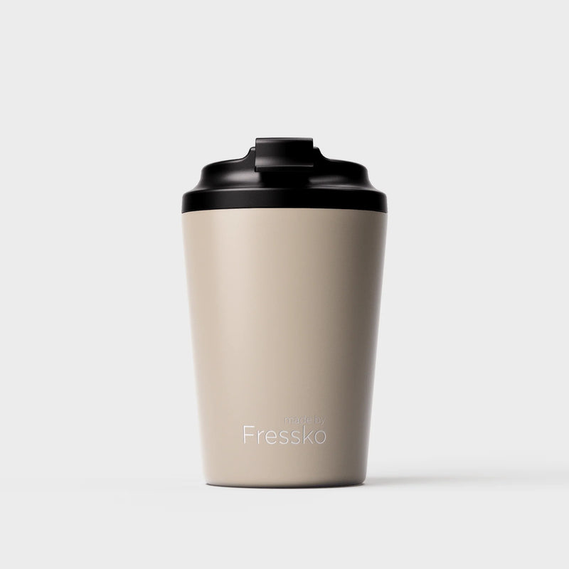 Made by Fressko Ceramic Camino 12oz reusable coffee cup in Oat