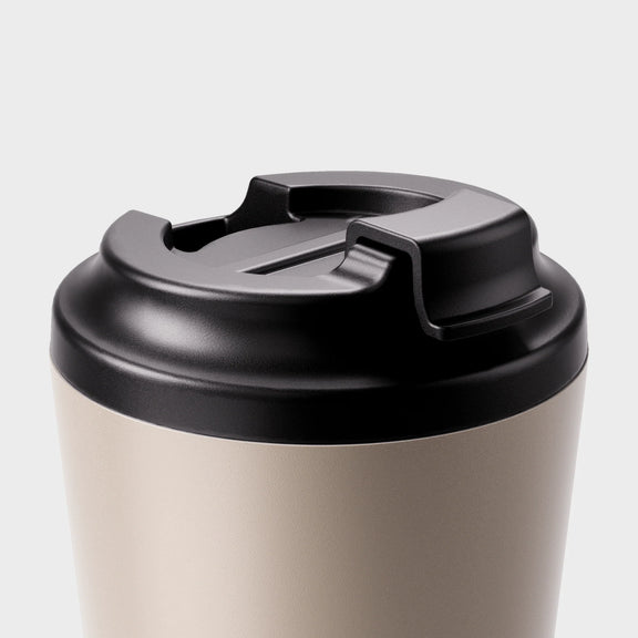 Made by Fressko insulated coffee cup with click-back lid