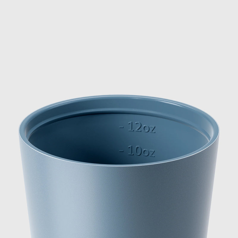River blue Fressko Camino coffee cup with shatterproof ceramic lining