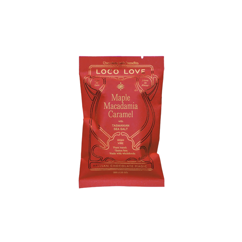 Maple Macadamia Caramel coated in dark cacao