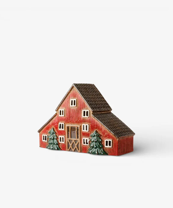 Nordgard Storlek ceramic barn with small illuminated 