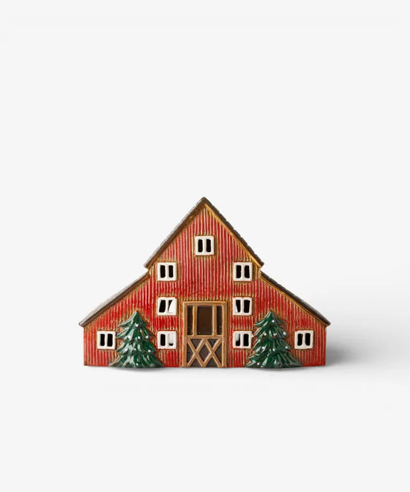Nordgard Storlek red ceramic Christmas Barn 