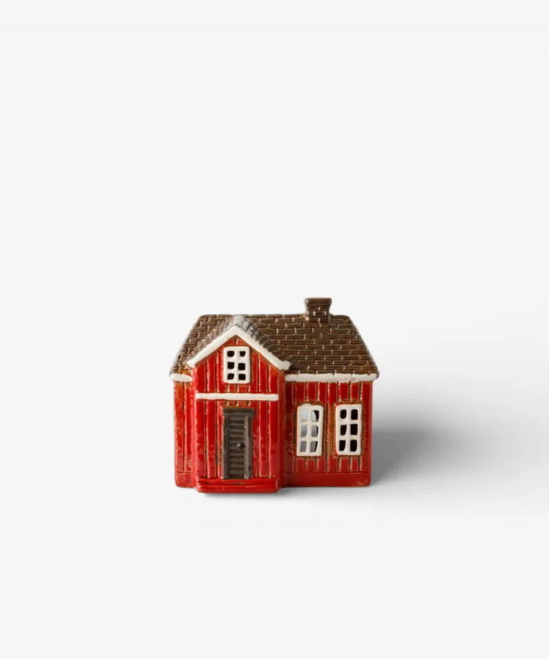 Nordgard Ceramic Christmas Woodland Cottage | Red