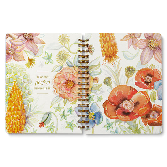 Foil-stamped spiral notebook with college-ruled pages