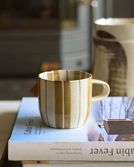 Mug Single Olive Stripe Cat's PJ's