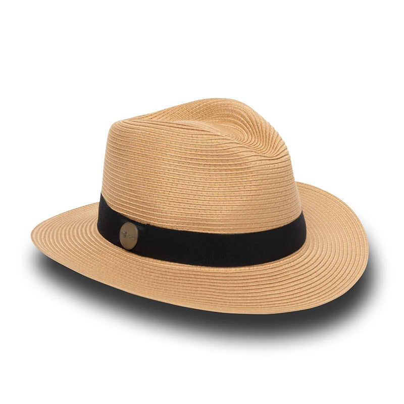 Phoenix Panamate travel hat with magnetic golf ball marker