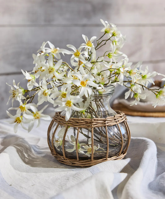 Riviera Willow Vase for fresh flowers and greenery 