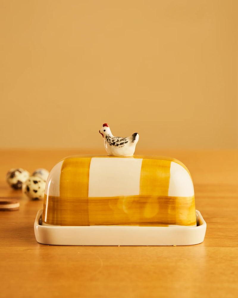 Robert Gordon Butter Dish in Chook Butter Up design