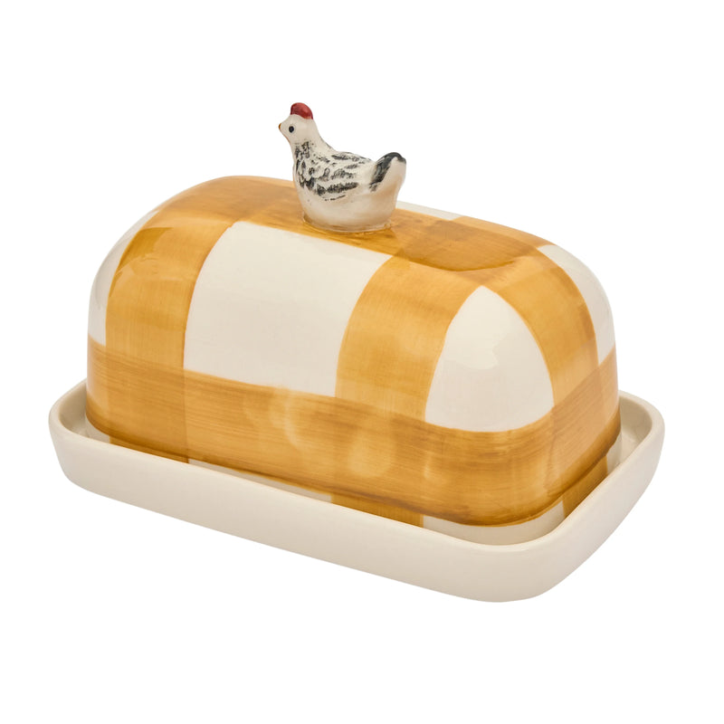 Chook Butter Up porcelain butter dish by Robert Gordon