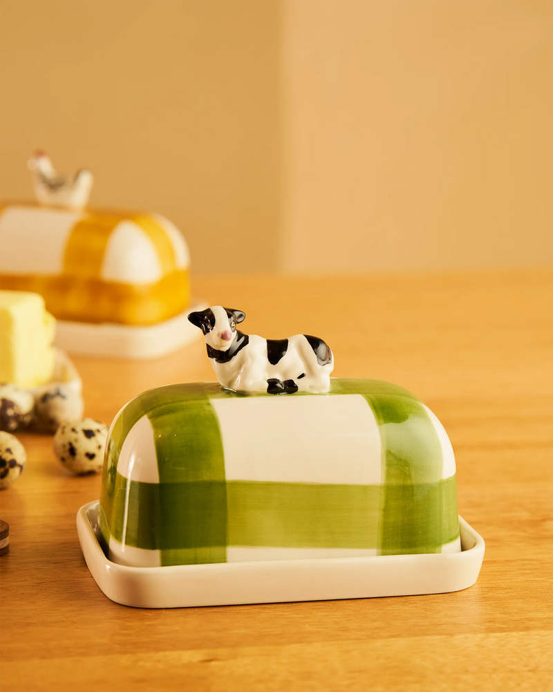 Robert Gordon Butter Dish in Cow Butter Up design