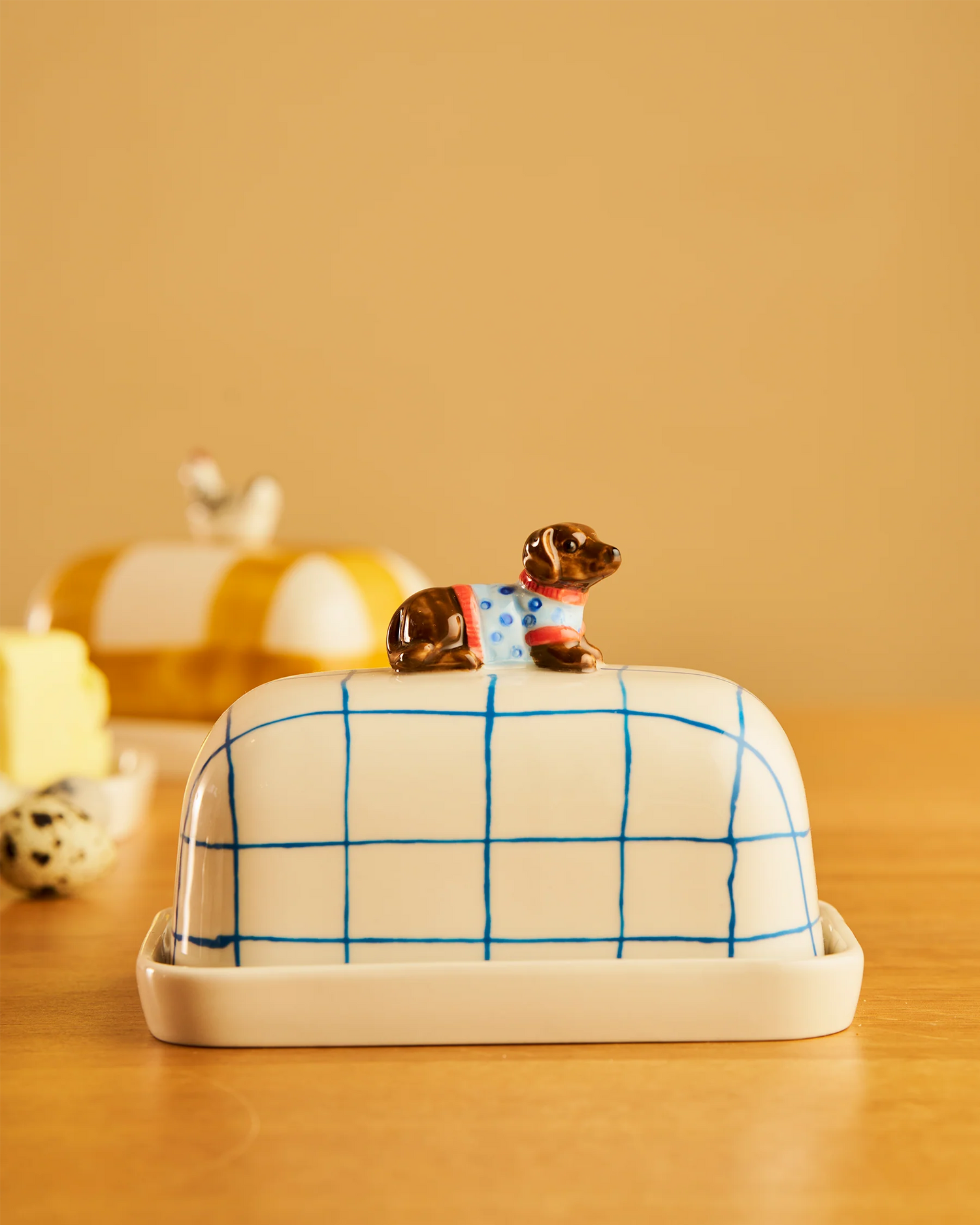 Robert Gordon Butter Dish in Dachshund Butter Up design
