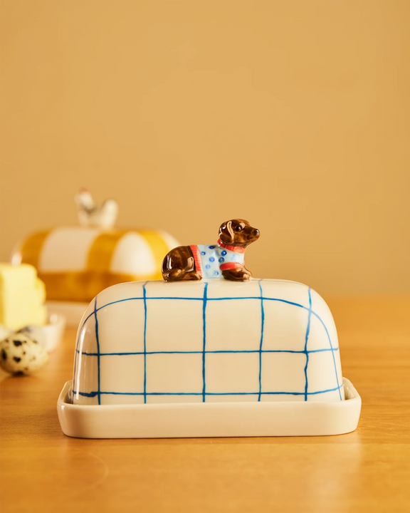 Robert Gordon Butter Dish in Dachshund Butter Up design