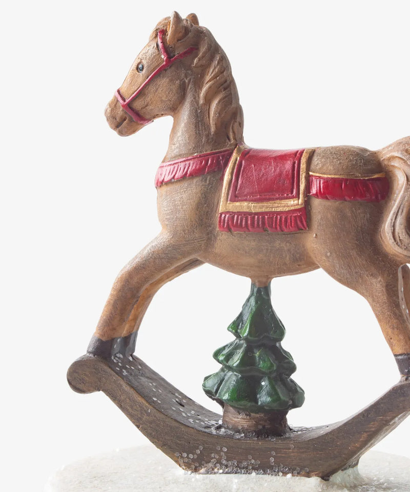 christmas rocking horse musical box