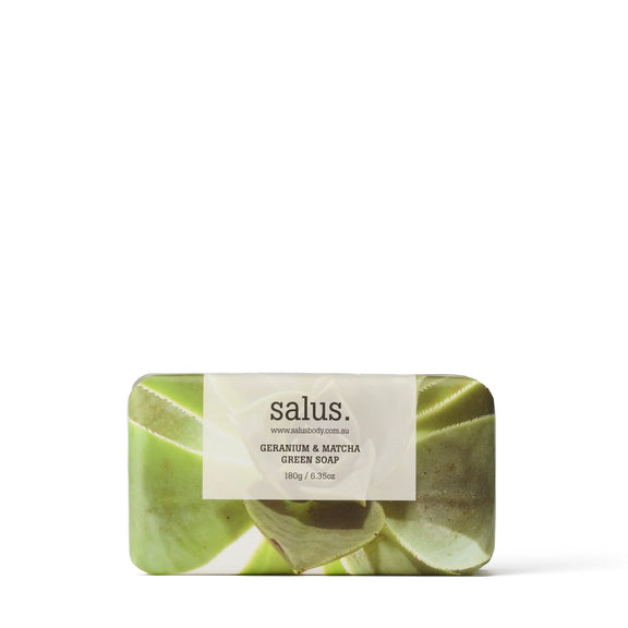Salus Geranium and Matcha Green Soap 180g