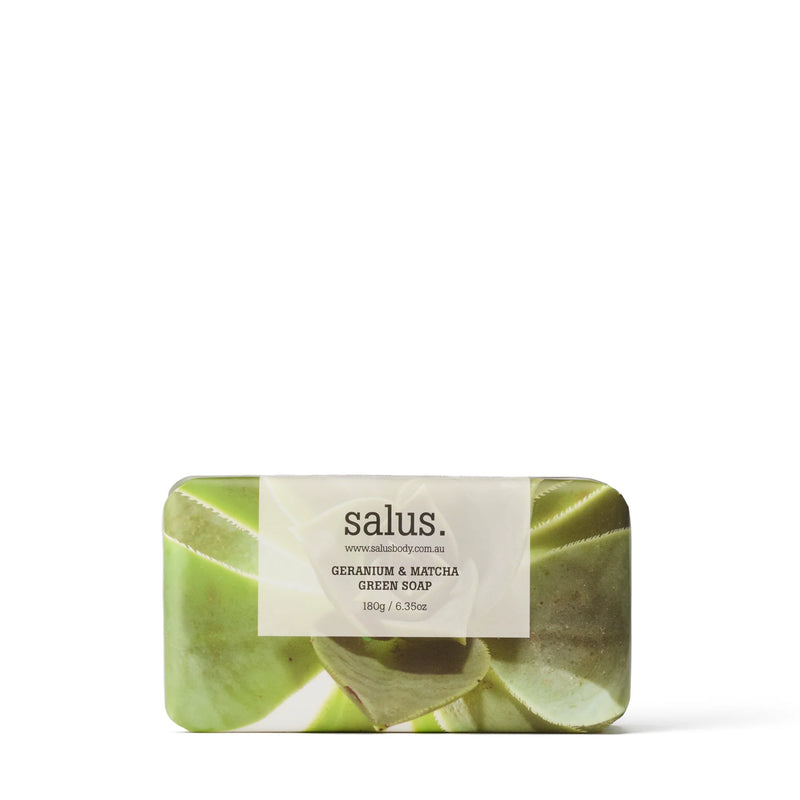 Salus Geranium and Matcha Green Soap 180g