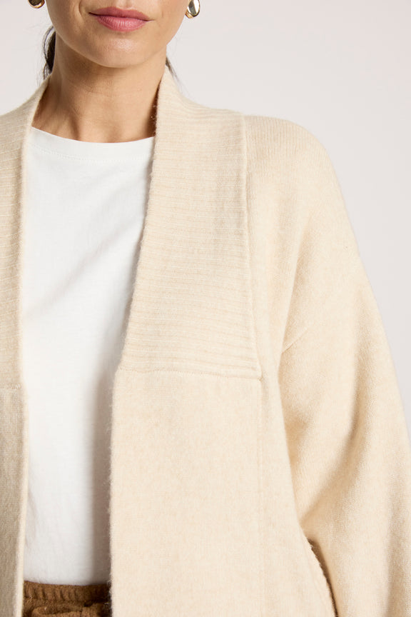 close up of samira crop cardigan available from My Country Escape
