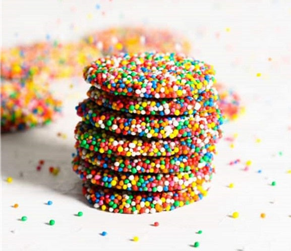 Large milk chocolate speckle with colourful sprinkles