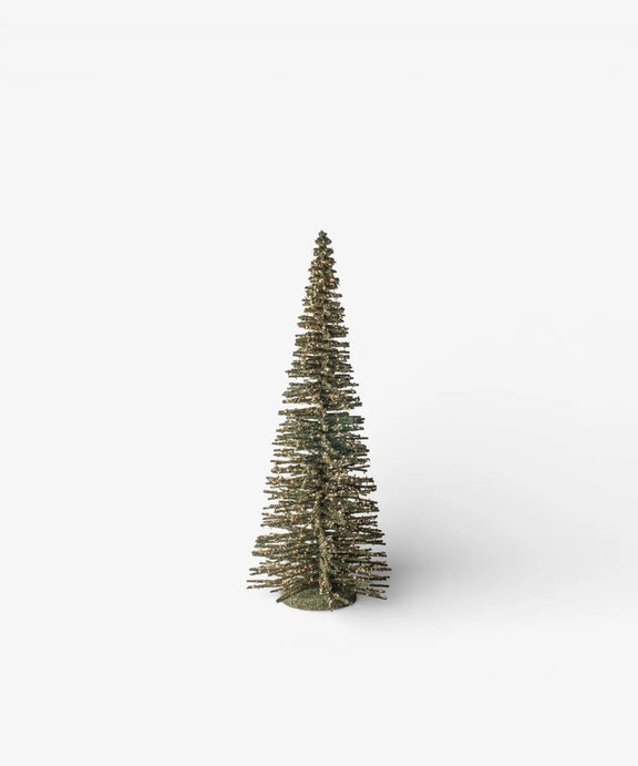 50cm sculptural Christmas tree with detailed sparkling fir branches 