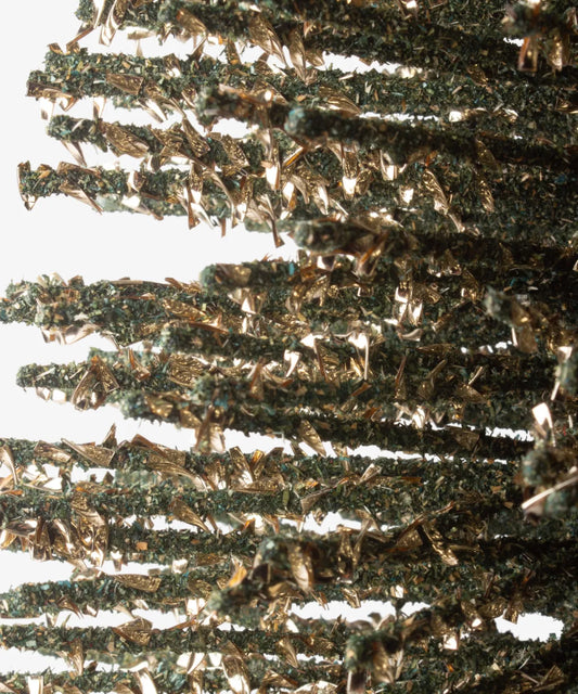 Large green Starlit Fir Christmas decoration crafted from iron and resin 