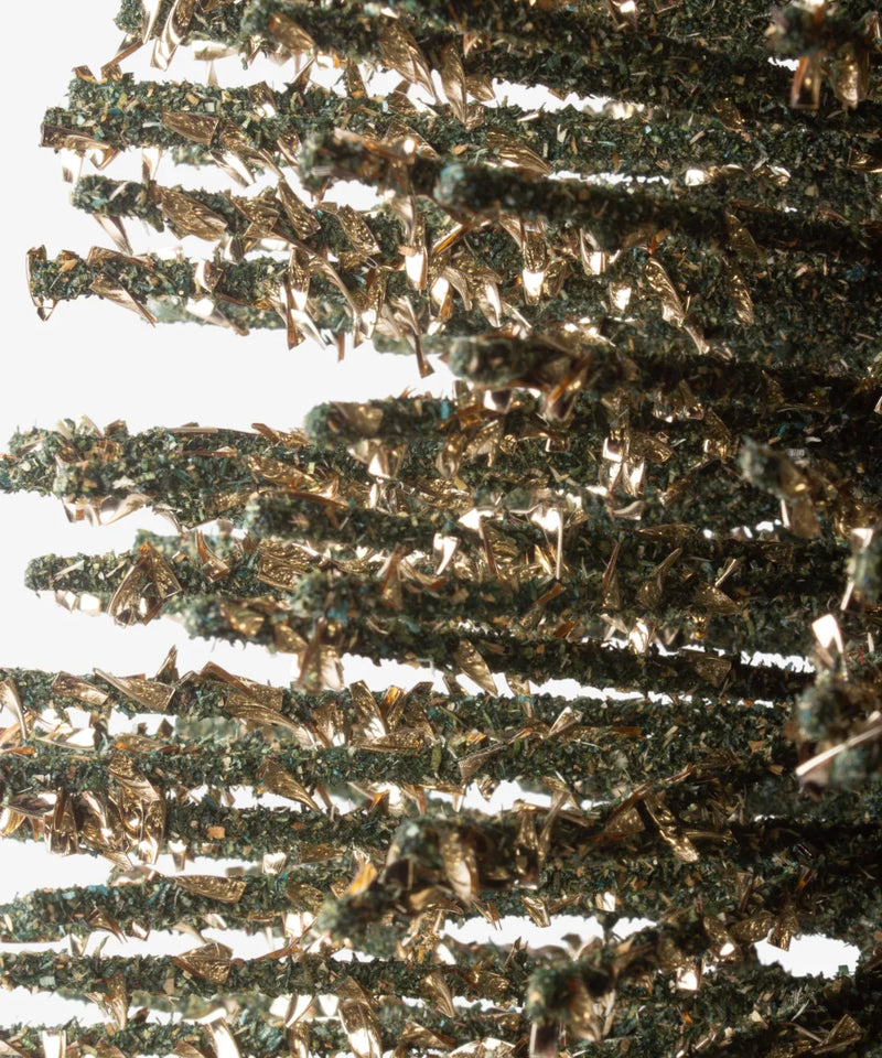 Large green Starlit Fir Christmas decoration crafted from iron and resin 