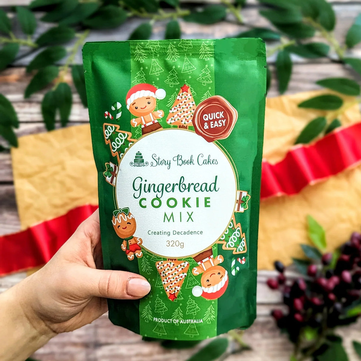 1.	Story Book Cakes Gingerbread Men Cookie Mix 320g Christmas edition