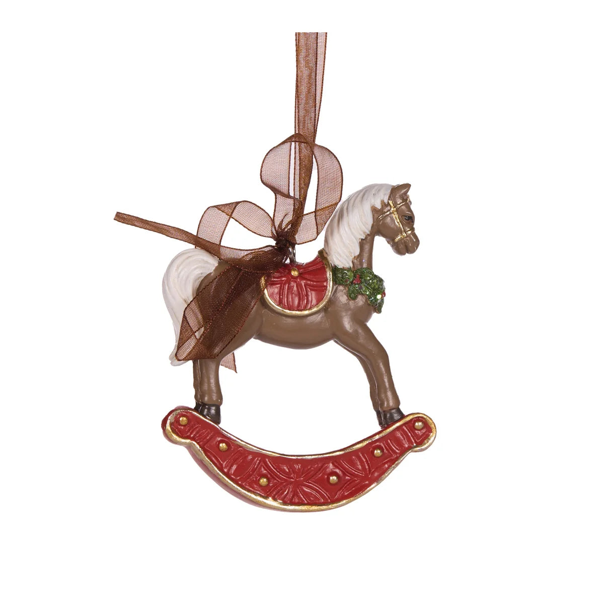 Traditional Rocking Horse Christmas tree ornament