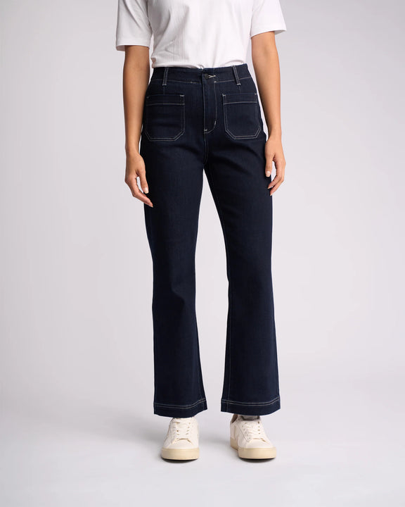 Vassalli Ink Denim Daily Jean with ankle grazer length