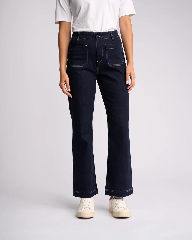 Vassalli Ink Denim Daily Jean with ankle grazer length