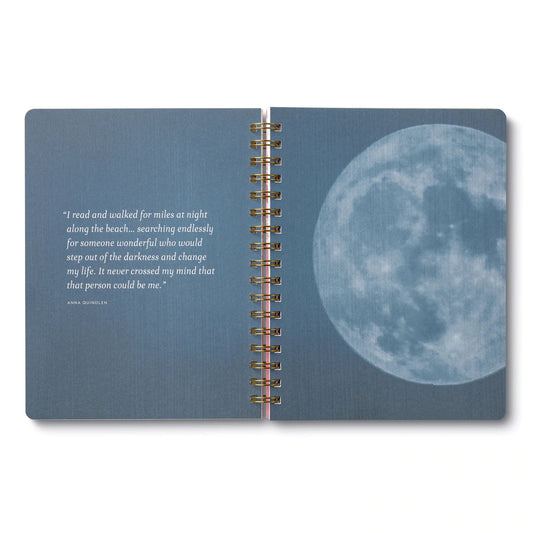 Foil-stamped softcover spiral notebook with lined pages