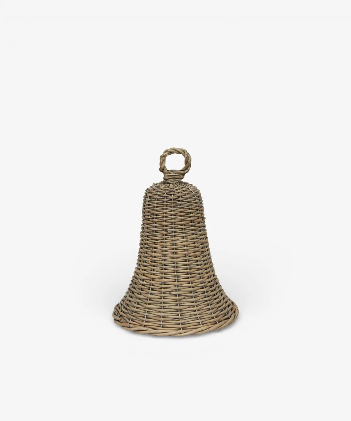 Small Willow Bell Christmas decoration in natural wicker