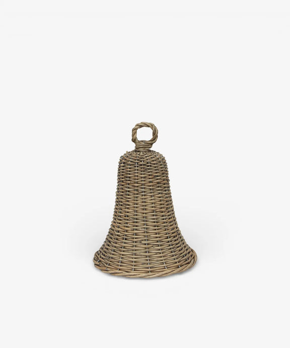 Small Willow Bell Christmas decoration in natural wicker