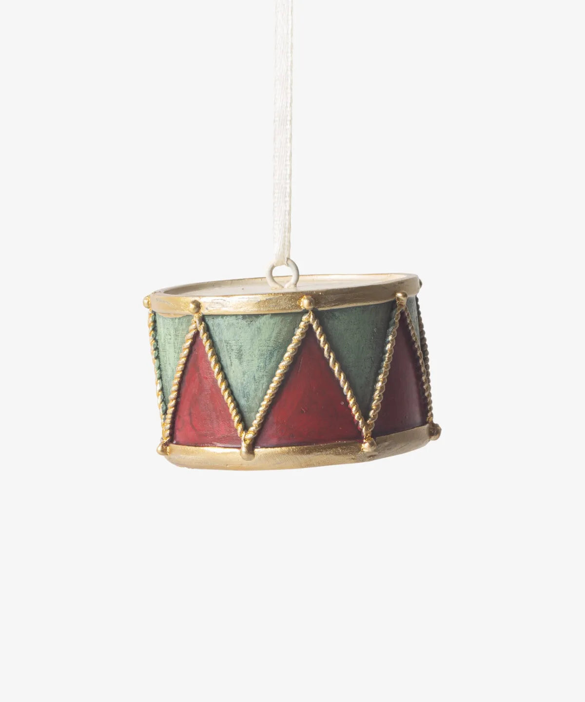 Vintage style resin drum Christmas decoration 