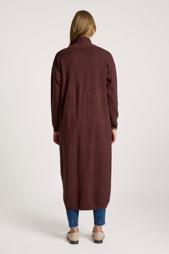 back view of women's cardigan