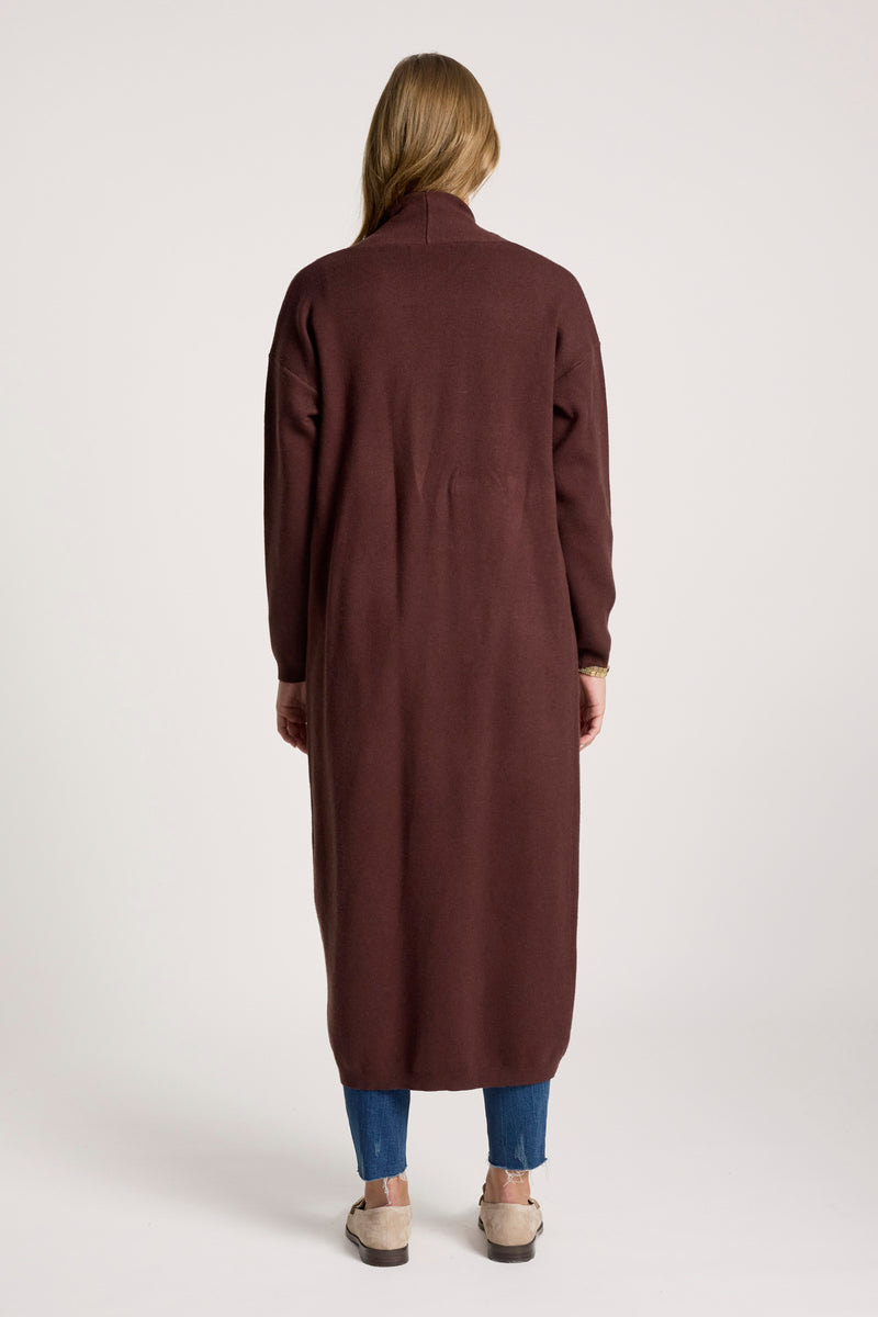 back view of women's cardigan