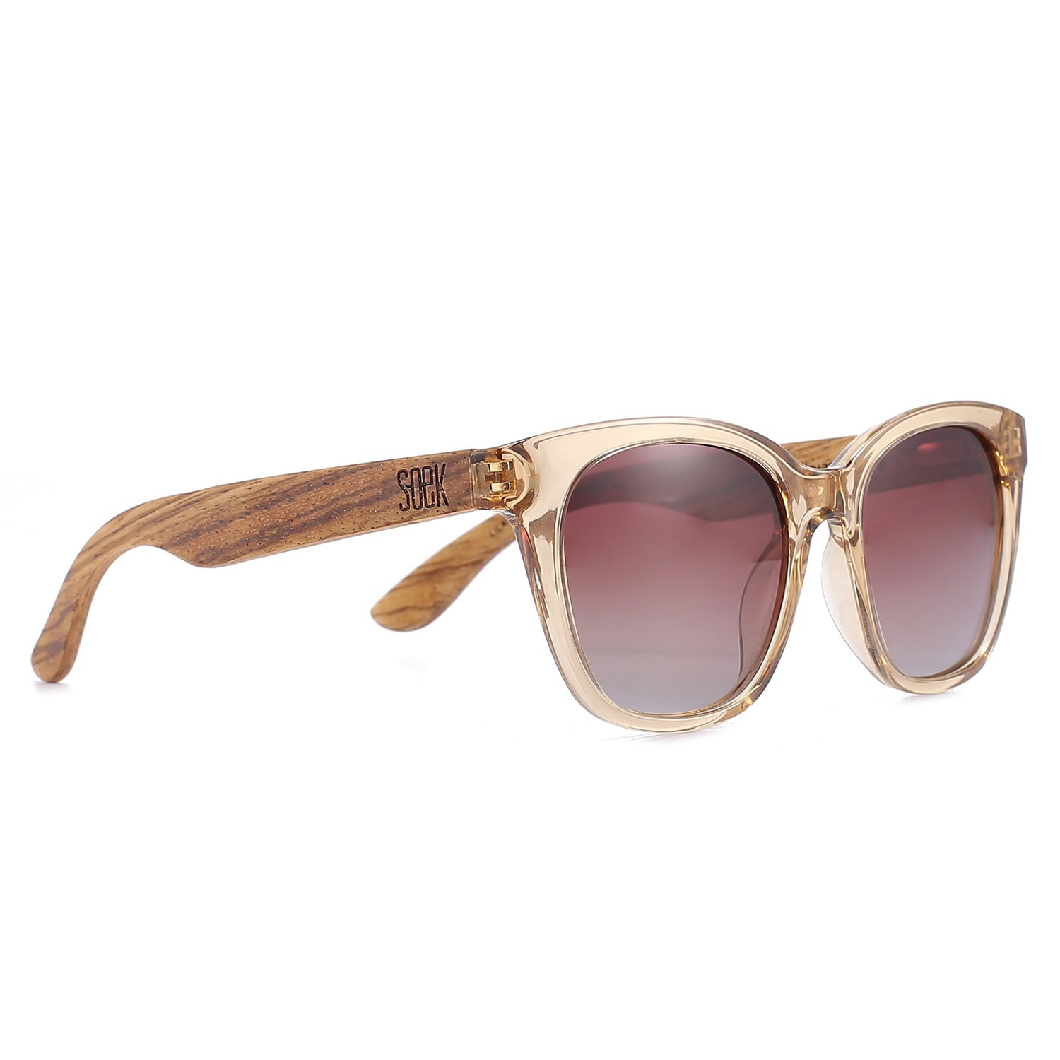 Lila Grace Champagne - Brown Graduated Lens/Walnut Arms